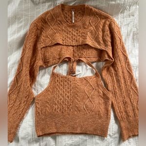 Free People Shrug/Bolero Sweater Set size XS